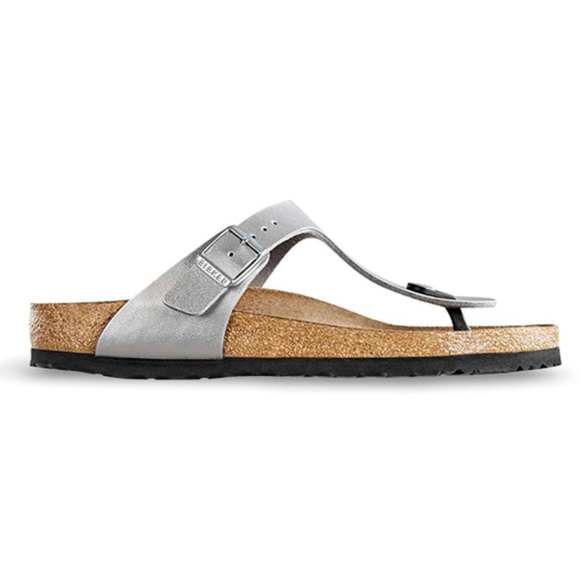 Birkenstock Gizeh Kids Birko-Flor - Silver, Narrow