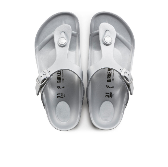 Birkenstock Gizeh Kids EVA Metallic Silver Narrow