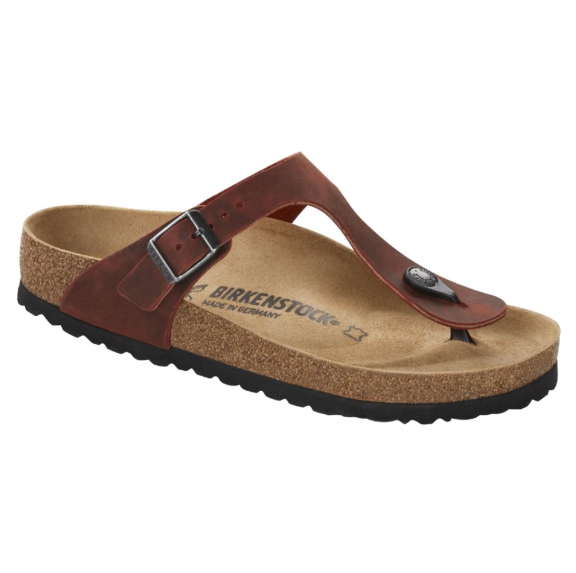 Birkenstock Gizeh LEOI Oiled Leather Earth Red Regular