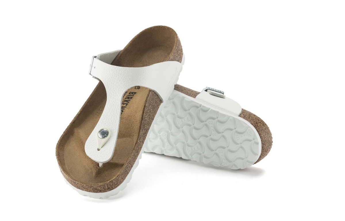 Birkenstock Gizeh Natural Leather White Regular
