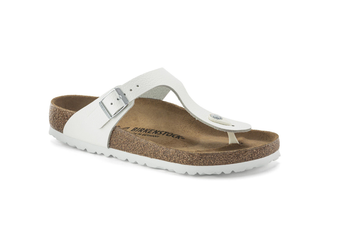 Birkenstock Gizeh Natural Leather White Regular