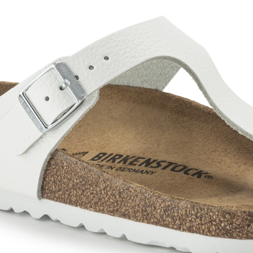 Birkenstock Gizeh Natural Leather White Regular