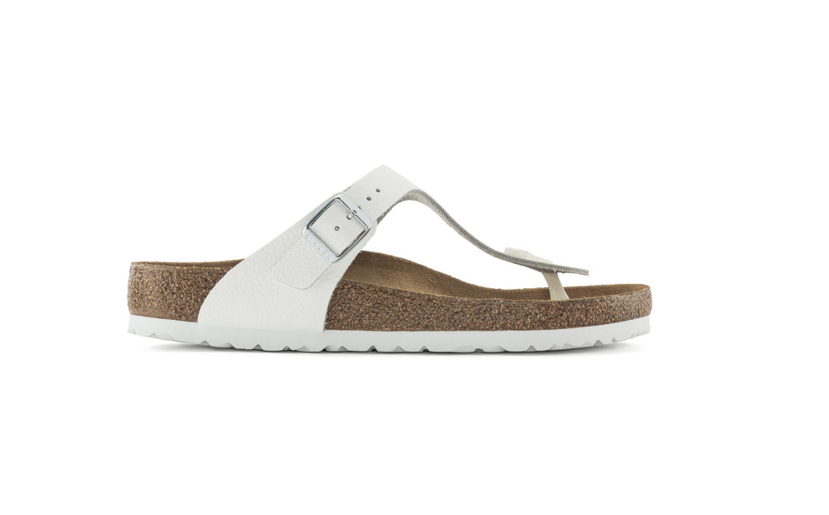 Birkenstock Gizeh Natural Leather White Regular