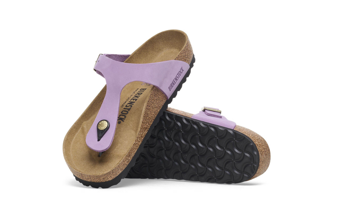 Birkenstock Gizeh Nubuck Leather Sandals - Crocus, Regular