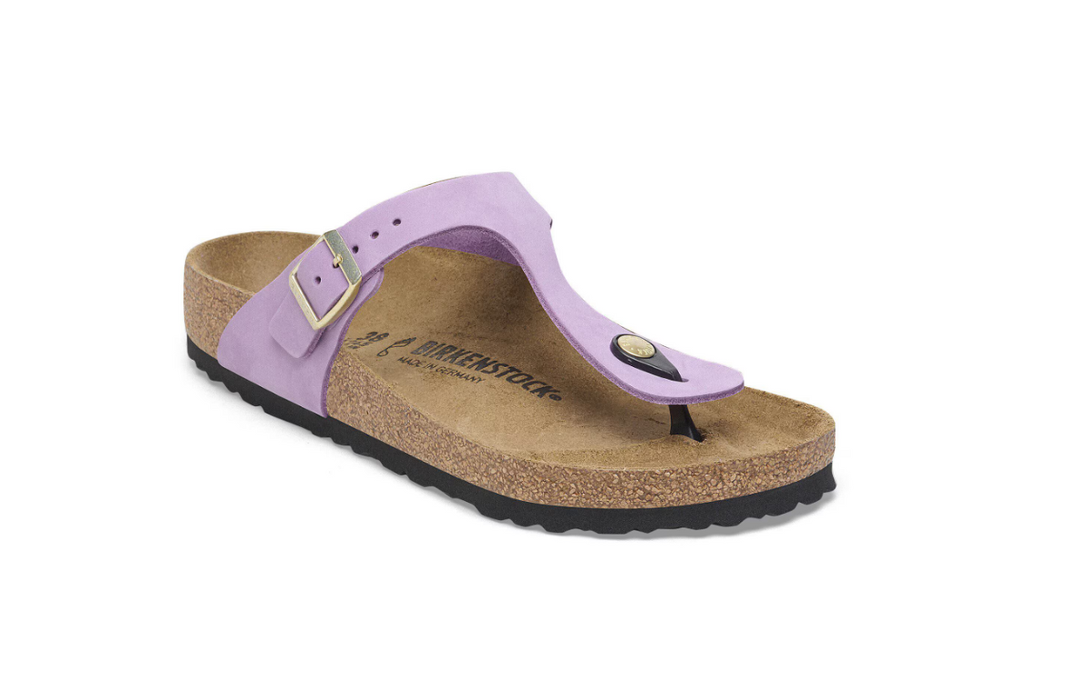 Birkenstock Gizeh Nubuck Leather Sandals - Crocus, Regular