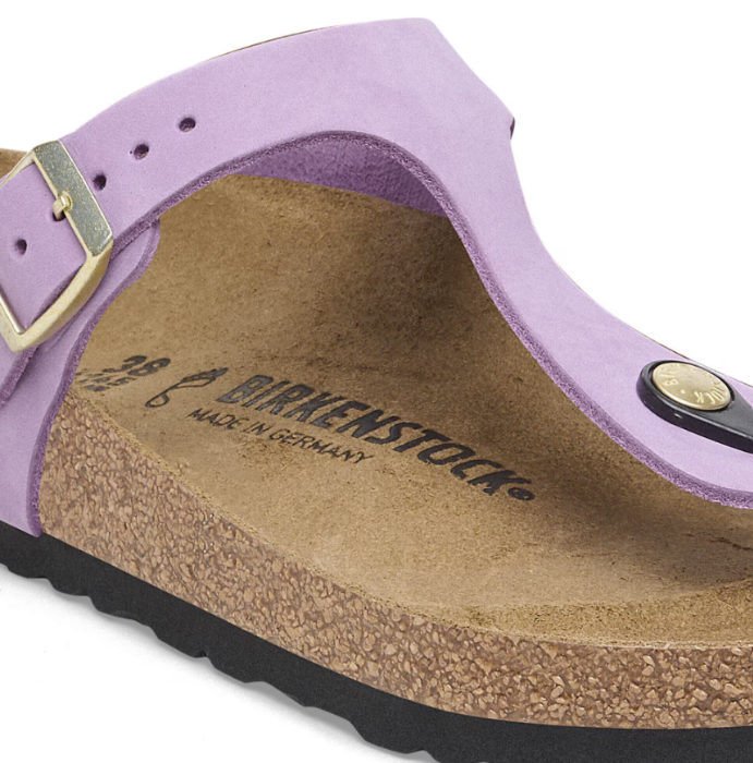 Birkenstock Gizeh Nubuck Leather Sandals - Crocus, Regular