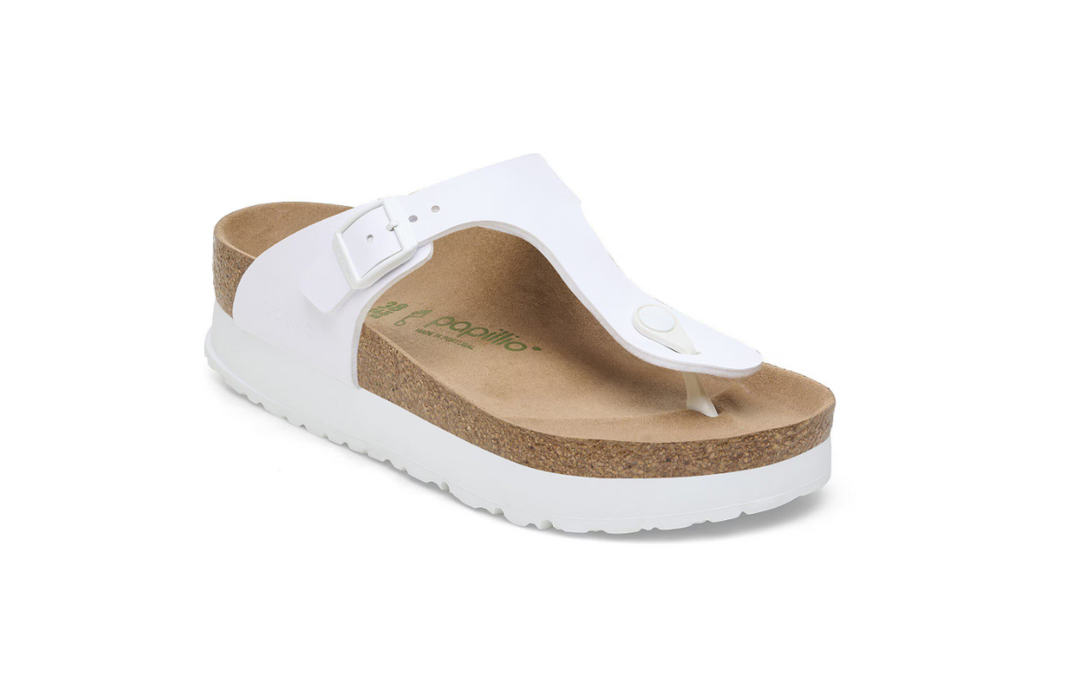 Birkenstock Gizeh Flex Platform Birko-Flor White Regular