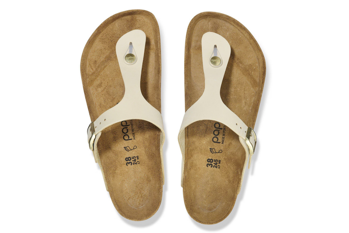 Birkenstock Gizeh PAP Flex Platform Nubuck Leather - Ecru, Regular