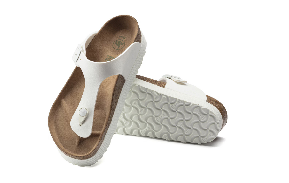 Birkenstock Gizeh Platform Vegan Birko-Flor - White, Regular