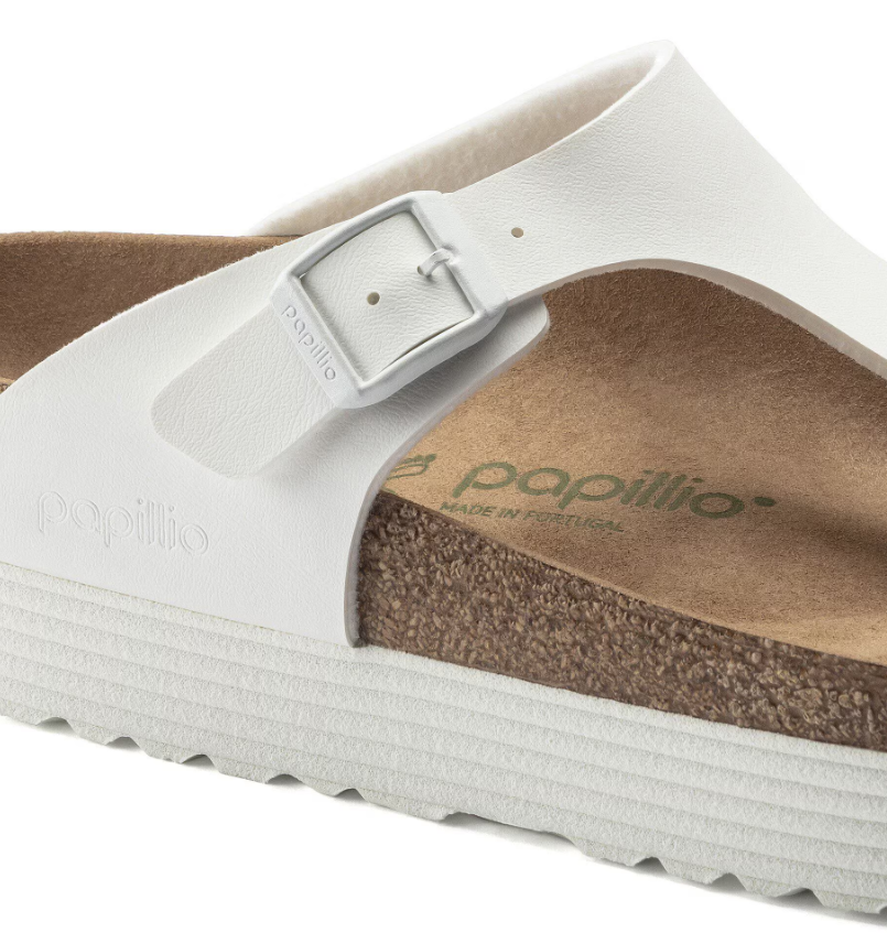 Birkenstock Gizeh Platform Vegan Birko-Flor - White, Regular
