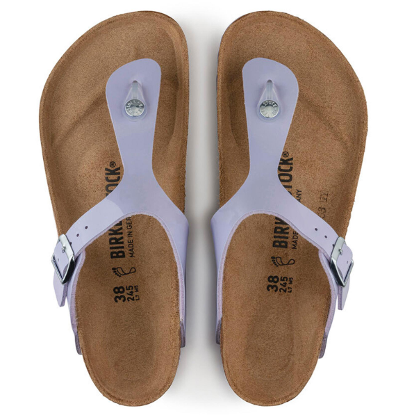 Birkenstock Gizeh Birko-Flor Patent Purple Fog Regular