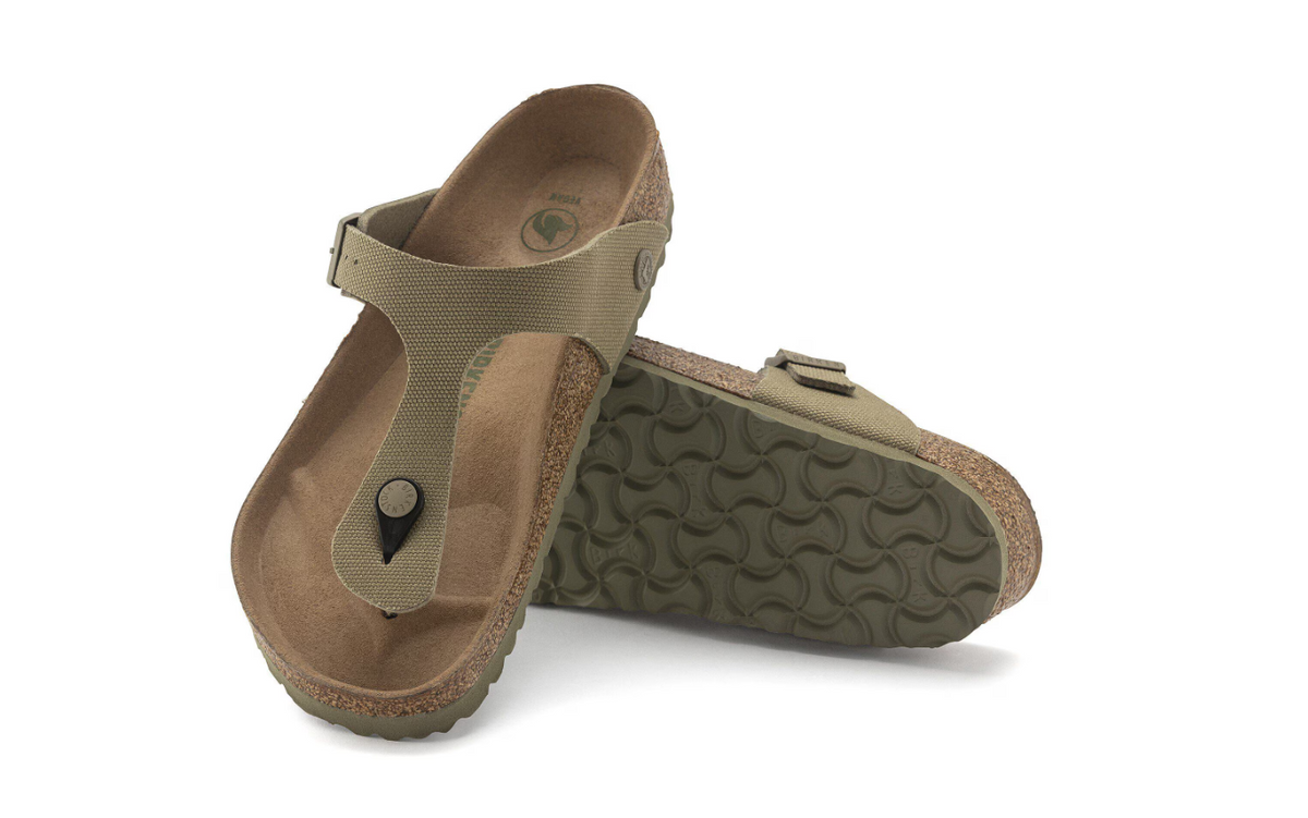 Birkenstock Gizeh Vegan Textile - Khaki, Regular