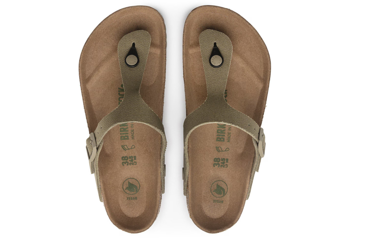 Birkenstock Gizeh Vegan Textile - Khaki, Regular