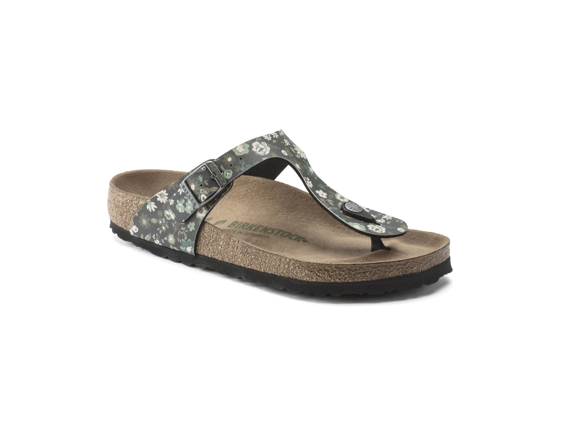 Birkenstock Gizeh Vegan Birko-Flor Magical Flower Dark - Teal, Regular
