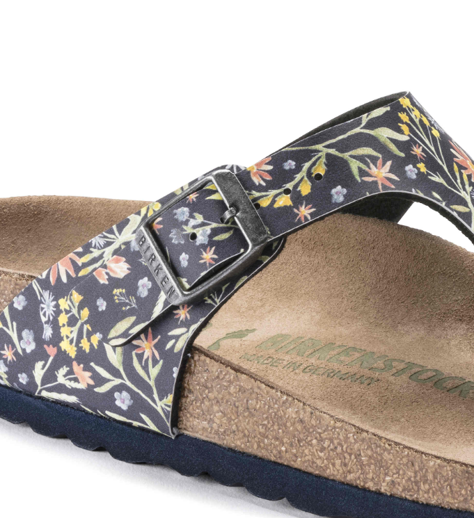 Birkenstock Gizeh Vegan Watercolor Flower - Navy, Regular