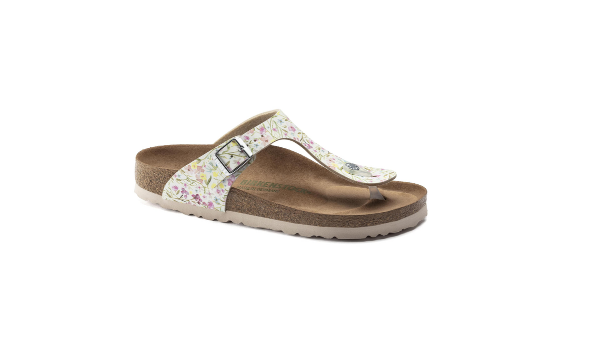 Birkenstock Gizeh Vegan Watercolor Flower White Regular