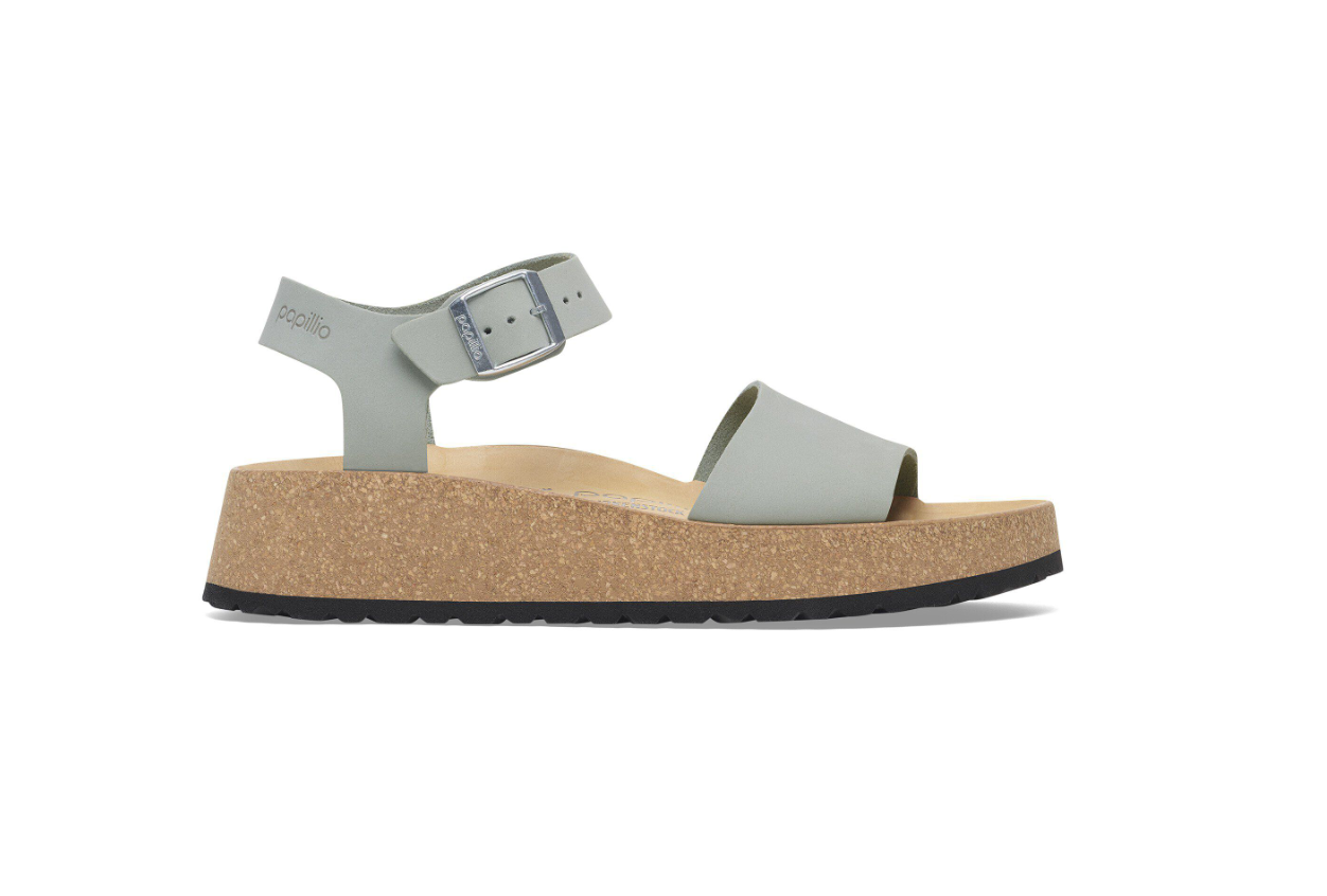 Birkenstock Glenda Nubuck Leather Sandals Pure Sage Narrow