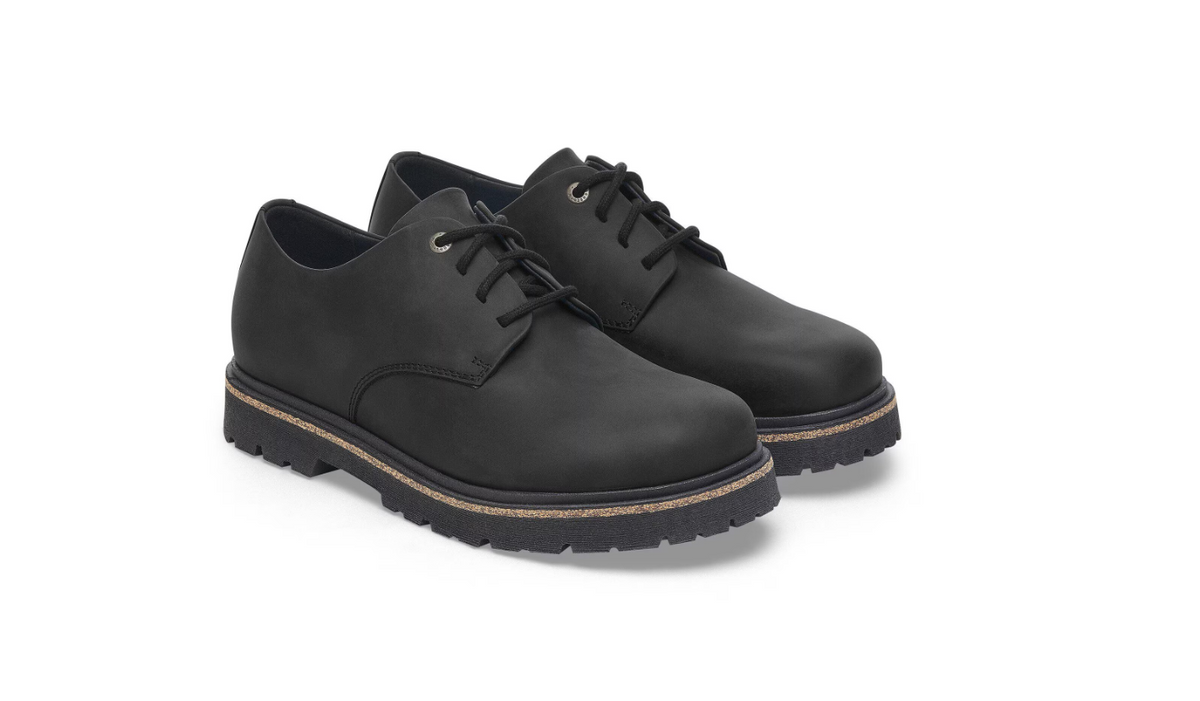 Birkenstock Highwood Lace Low Natural Leather - Black, Regular