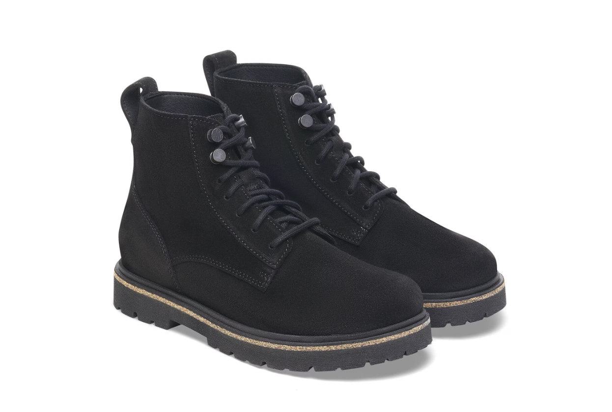 Birkenstock Highwood Lace Mid Women Suede Leather Black Narrow