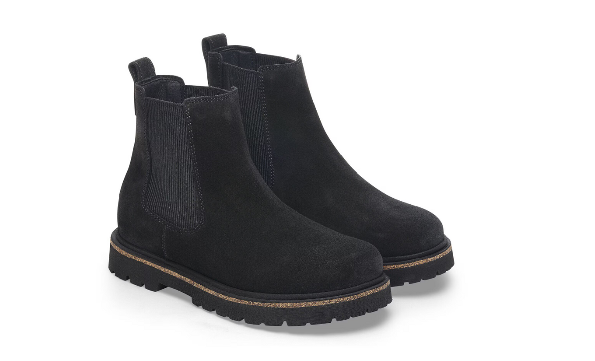 Birkenstock Highwood Slip On Women Suede Leather - Black, Narrow