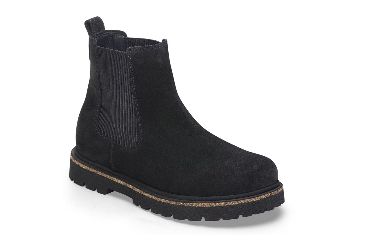 Birkenstock Highwood Slip On Women Suede Leather - Black, Narrow