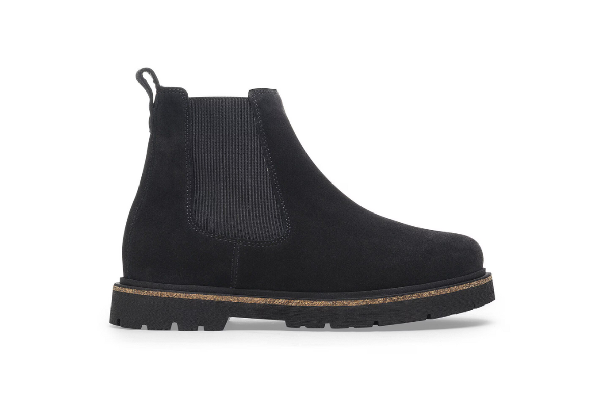 Birkenstock Highwood Slip On Women Suede Leather - Black, Narrow