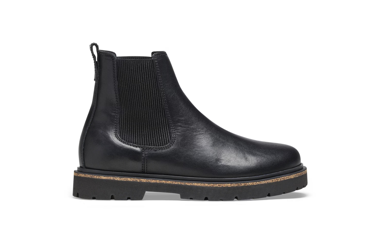 Birkenstock Highwood Slip On Women Natural Leather Black Narrow