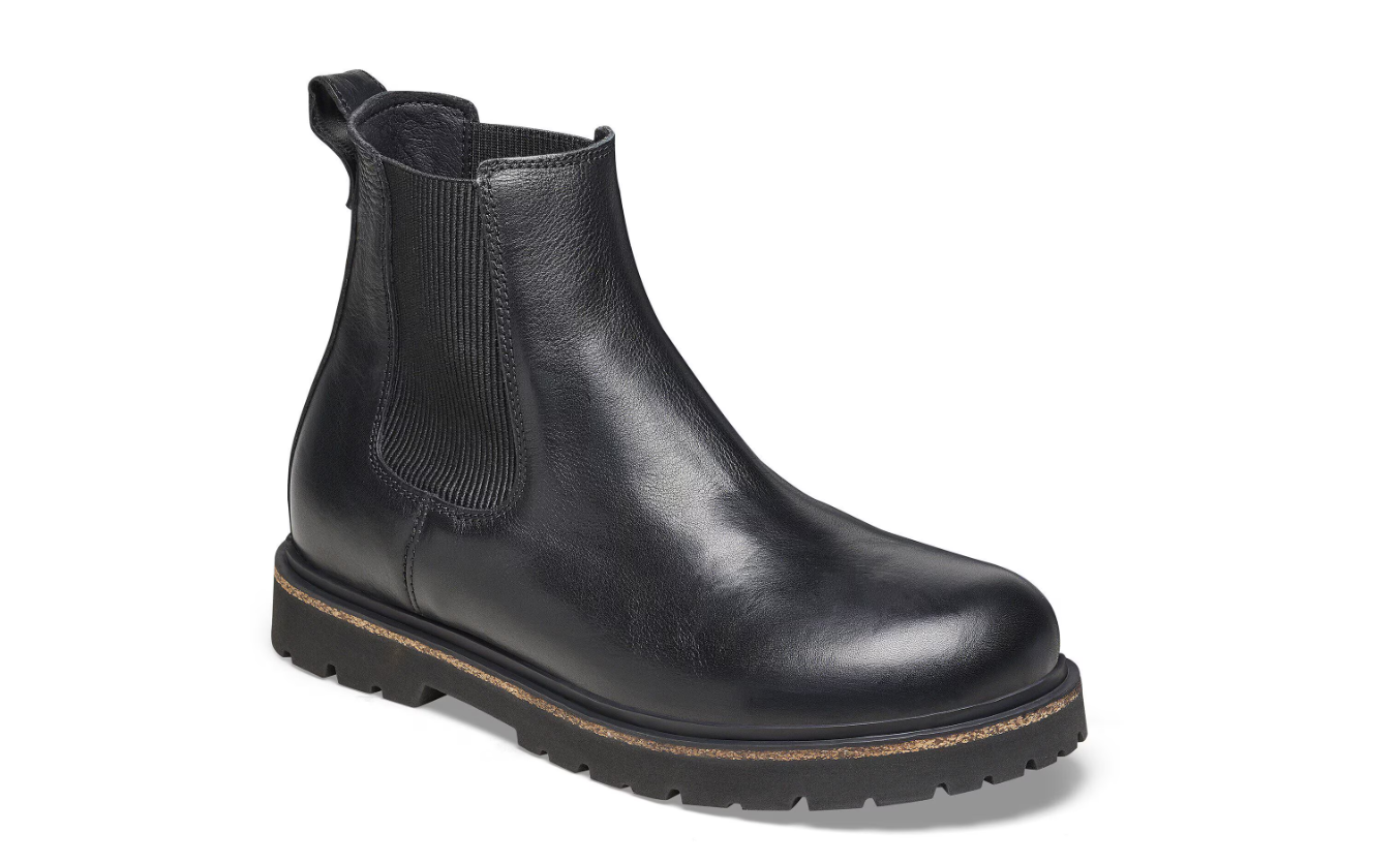 Birkenstock Highwood Slip On Men Natural Leather Black Regular
