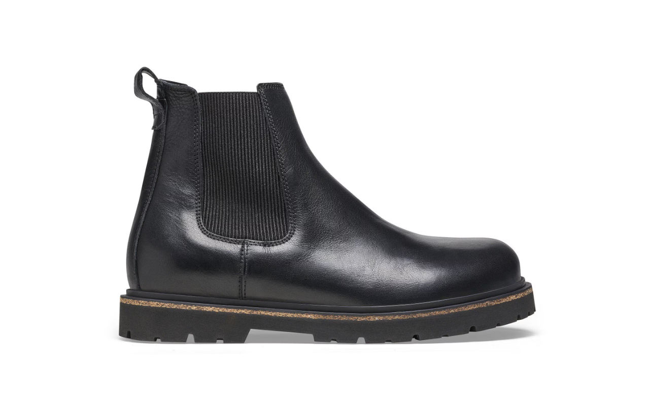 Birkenstock Highwood Slip On Men Natural Leather Black Regular