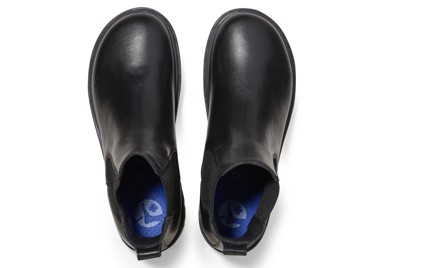 Birkenstock Highwood Slip On Women Natural Leather Black Regular