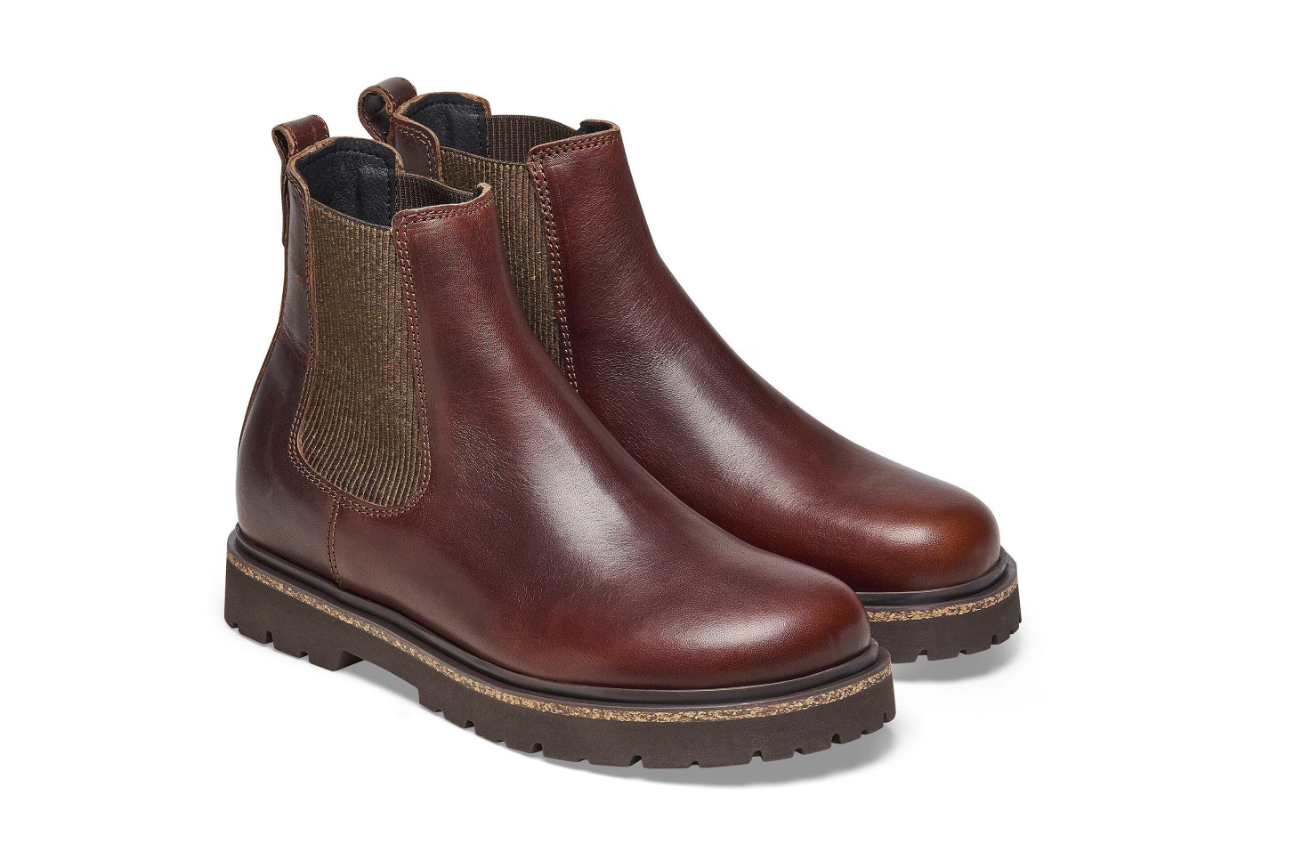 Birkenstock Highwood Slip On Women Natural Leather Chocolate Regular