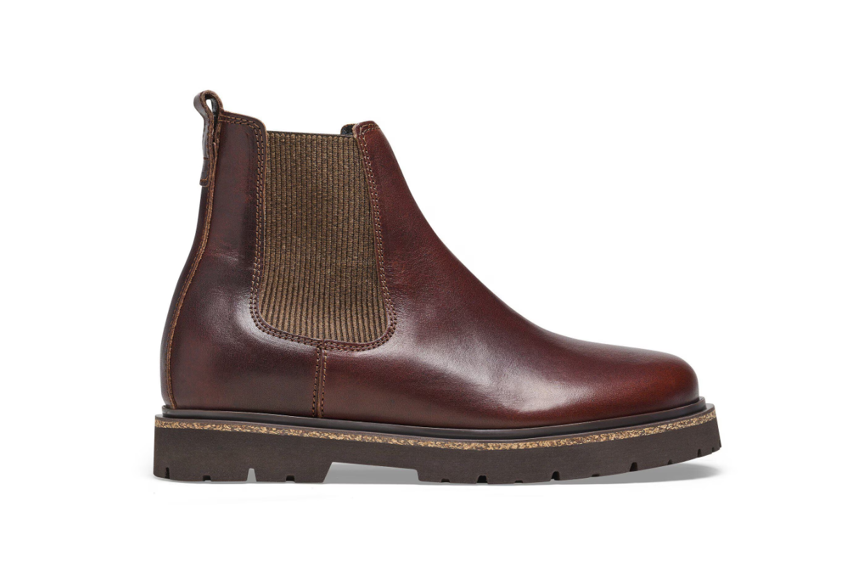 Birkenstock Highwood Slip On Women Natural Leather Chocolate Regular