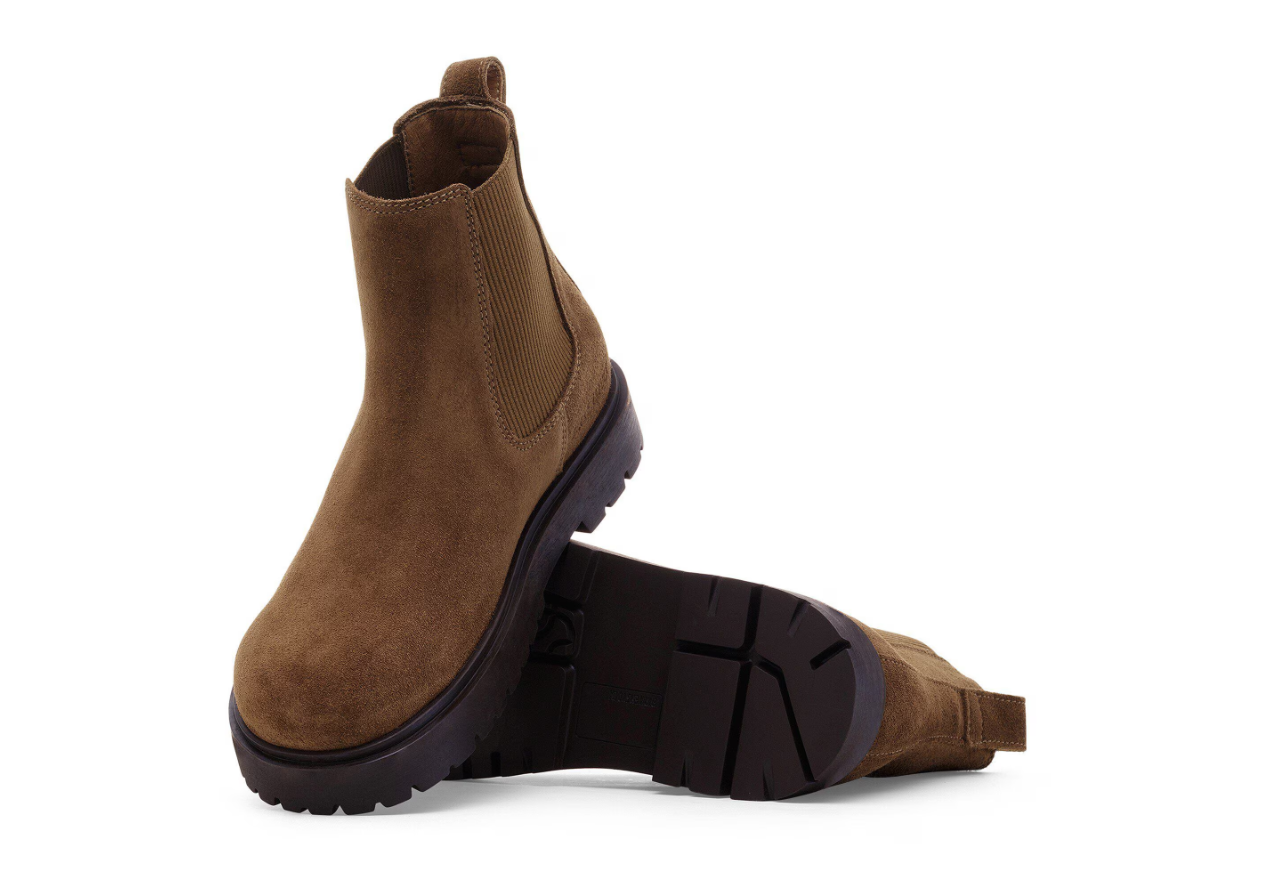 Birkenstock Highwood Slip On Women Suede Leather Dark Tea Narrow