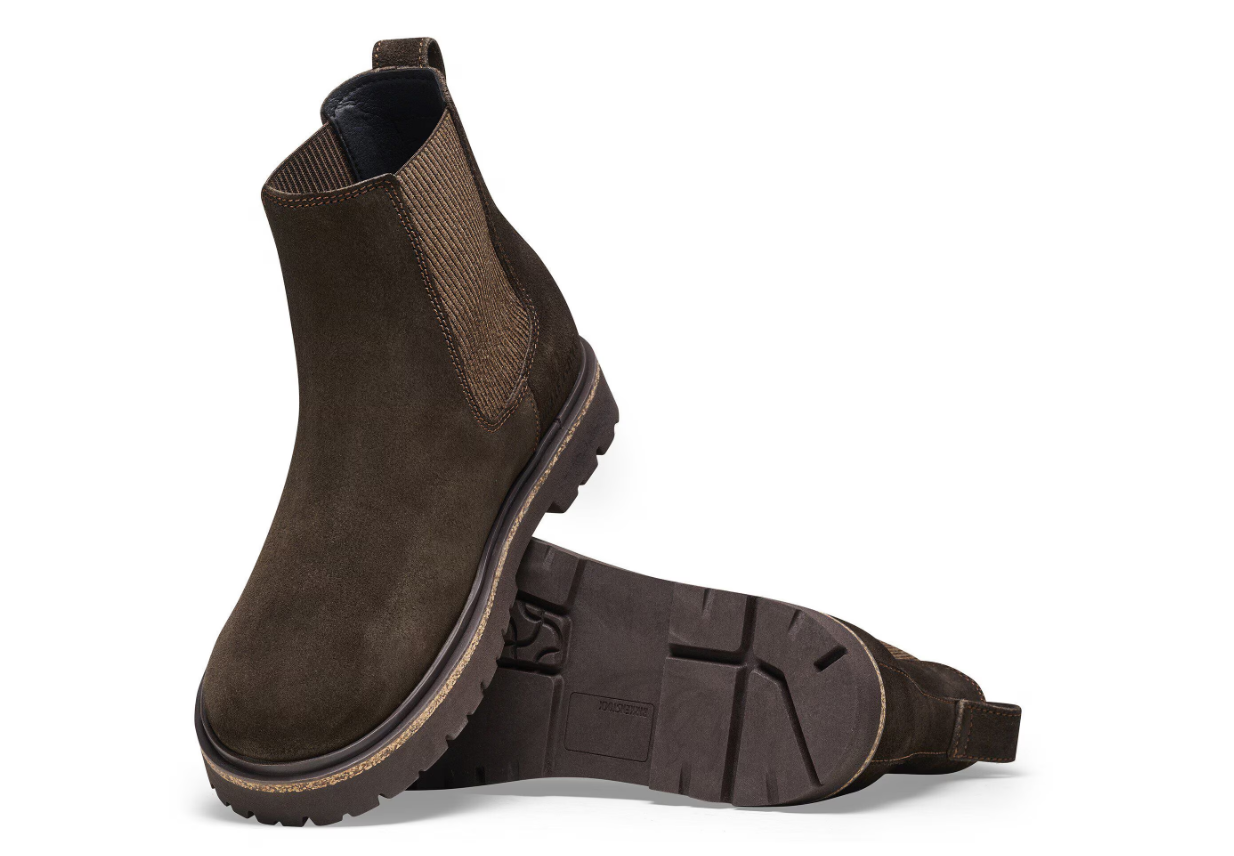 Birkenstock Highwood Slip On Women Suede Leather Mocha Regular