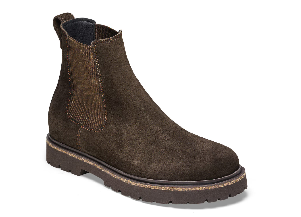 Birkenstock Highwood Slip On Women Suede Leather Mocha Regular