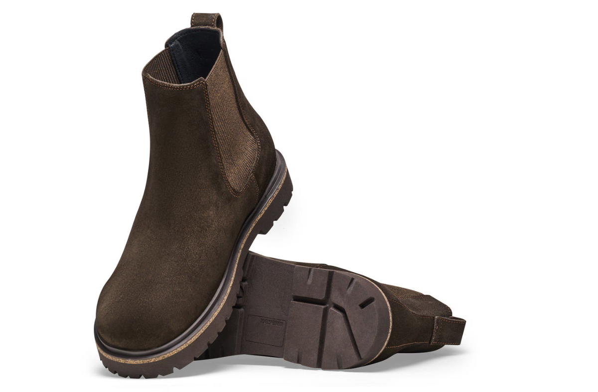 Birkenstock Highwood Slip On Men Suede Leather Mocha Regular