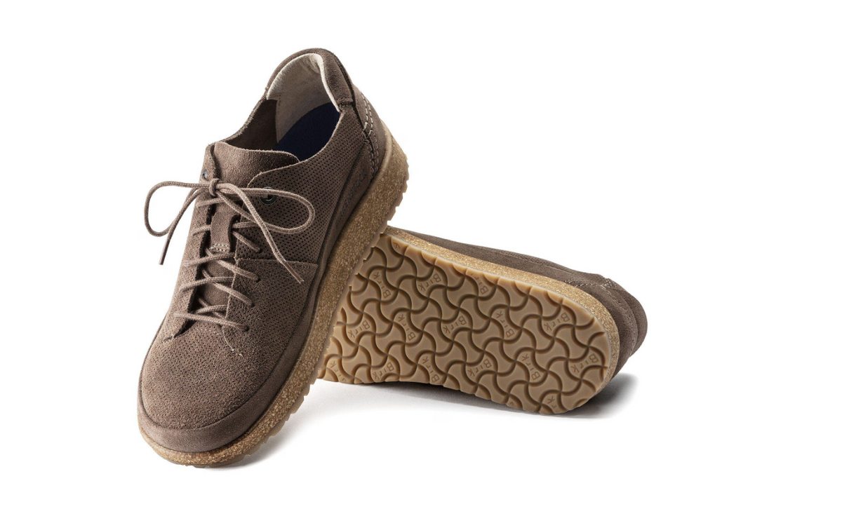 Birkenstock Honnef Light Suede Leather - Gray Taupe, Regular