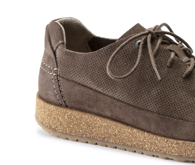 Birkenstock Honnef Light Suede Leather Gray Taupe Narrow