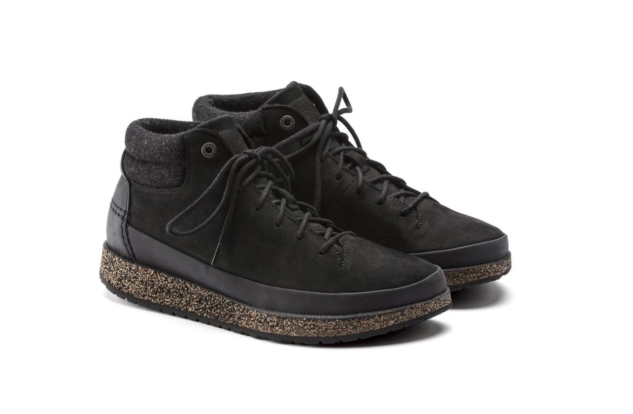 Birkenstock Honnef High Nubuck Leather Black Narrow