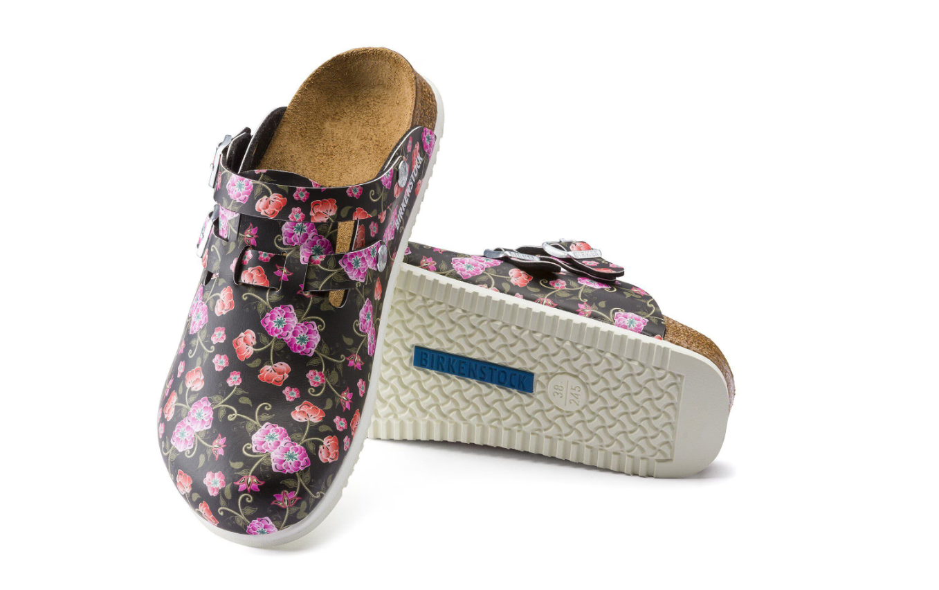 Birkenstock Kay SL Birko-Flor Blooming Roses Black Narrow