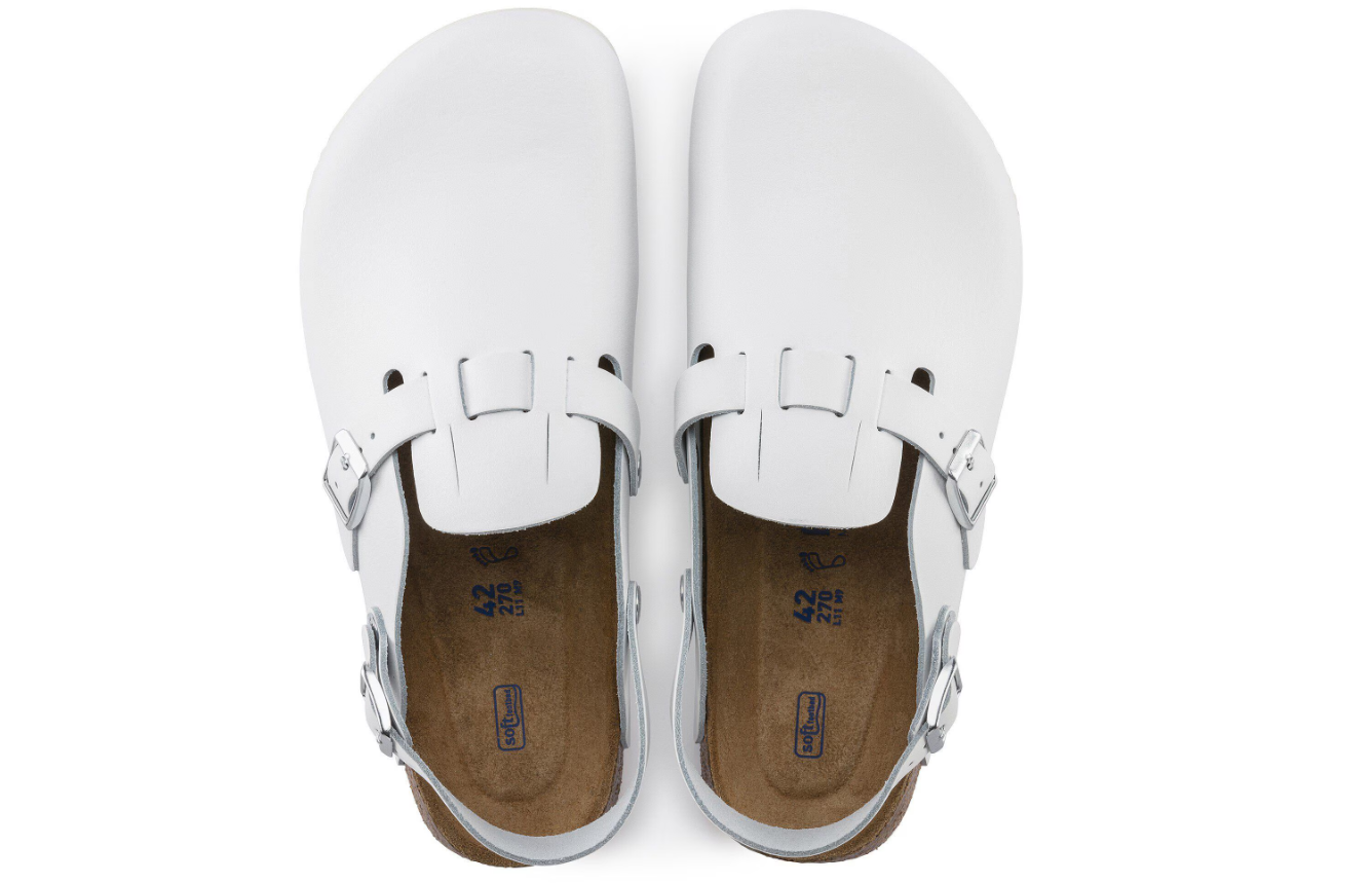 Birkenstock Kay SL Soft Footbed Natural Leather White Narrow