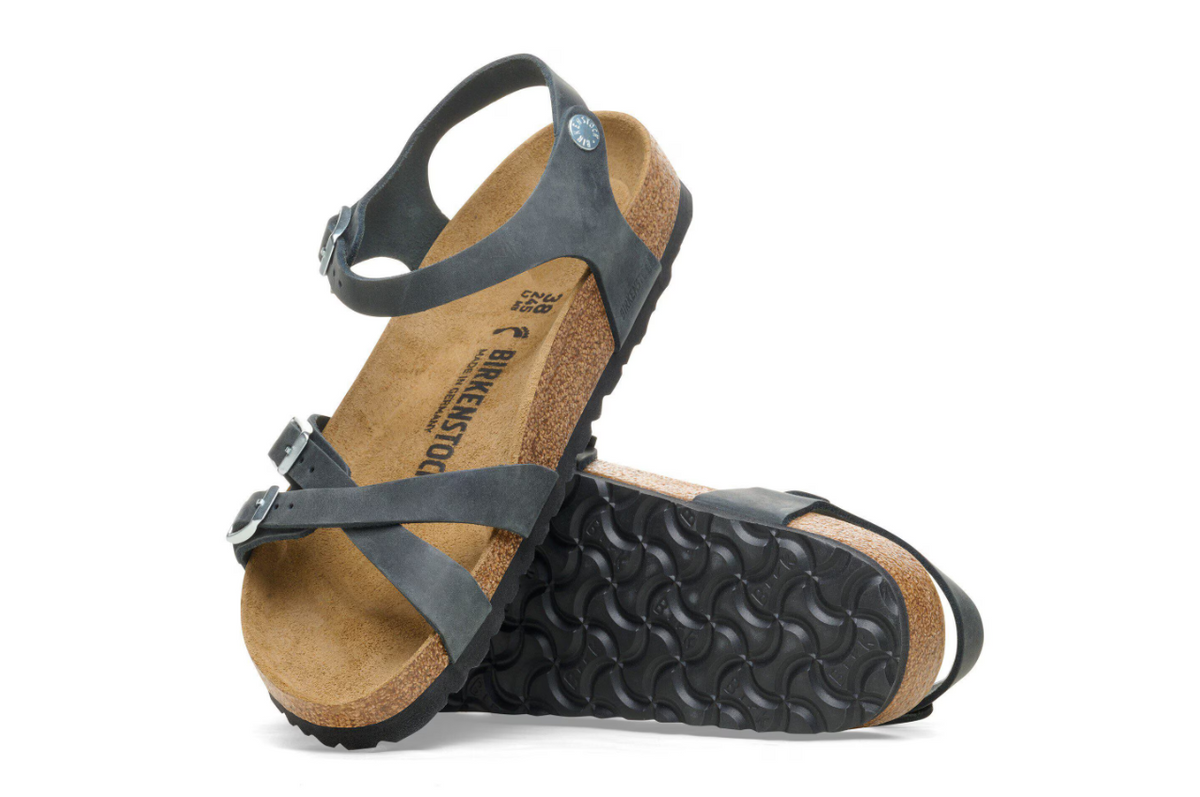 Birkenstock Kumba Oiled Leather Black Sandals Regular