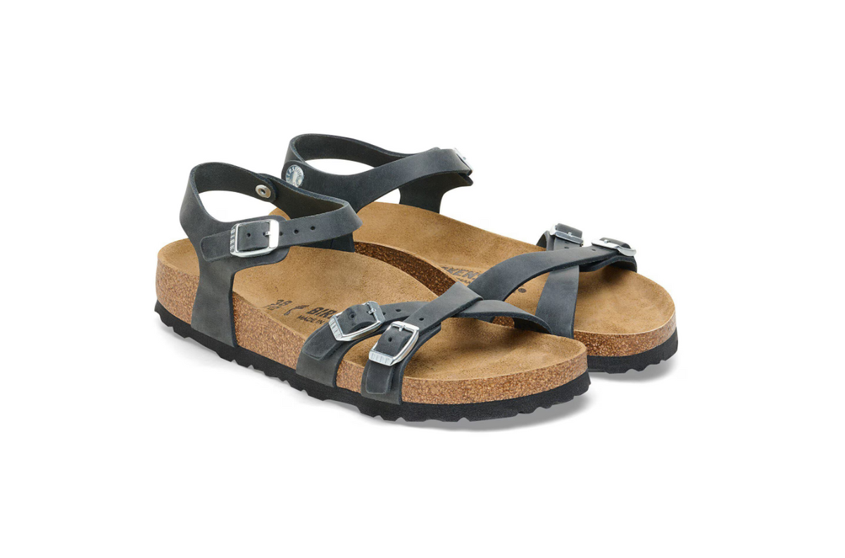 Birkenstock Kumba Oiled Leather Black Sandals Regular