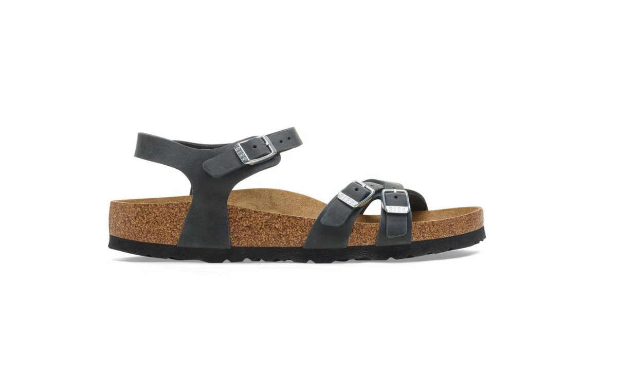 Birkenstock Kumba Oiled Leather Black Sandals Regular