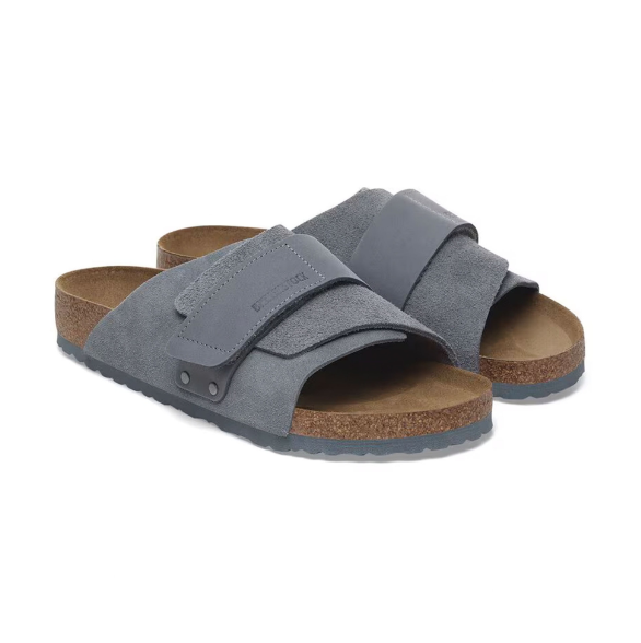 Birkenstock Kyoto Nubuck Leather Suede Basalt Gray Regular
