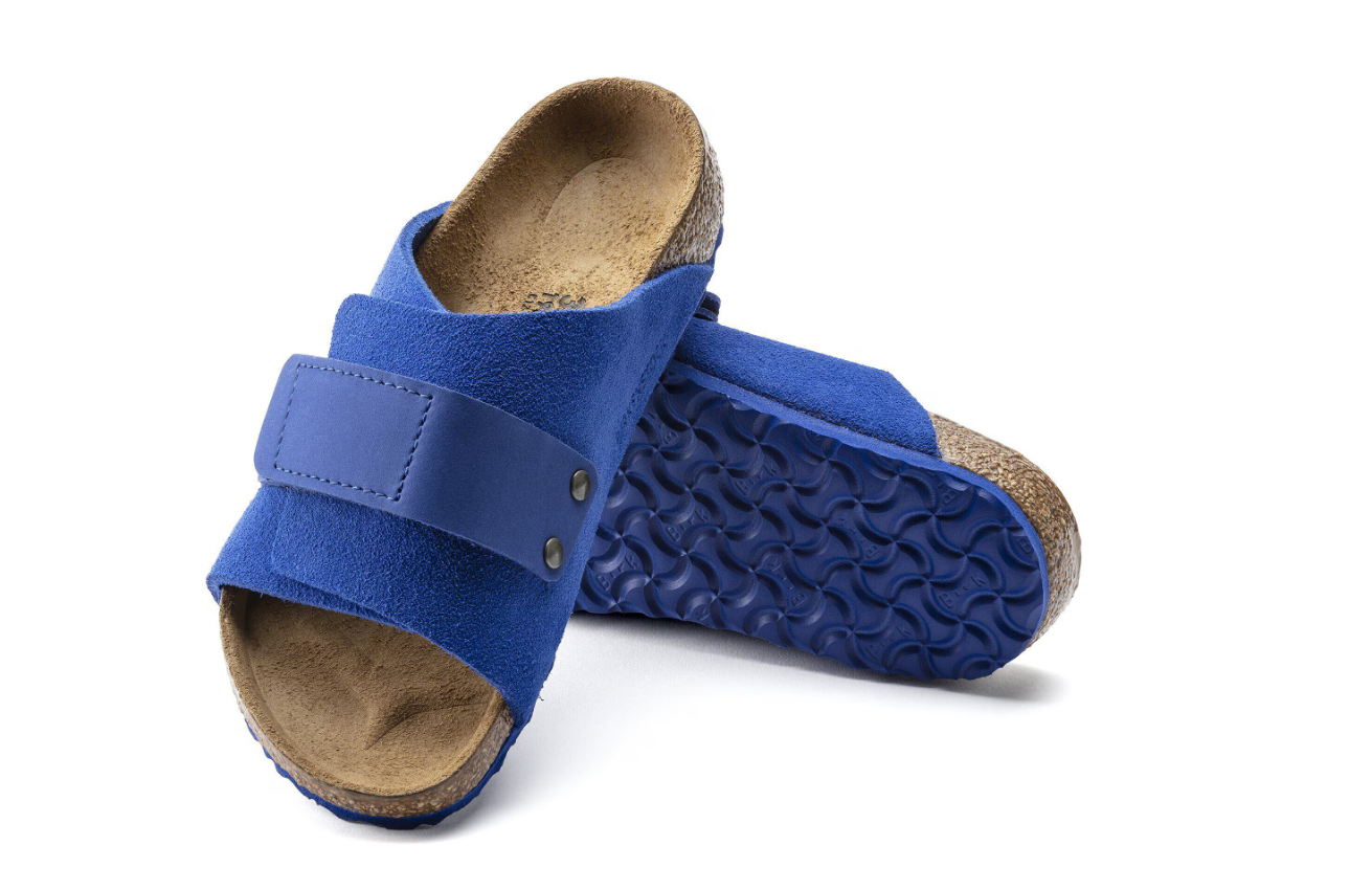 Birkenstock Kyoto Kids Suede Leather Nubuck Ultra Blue Narrow