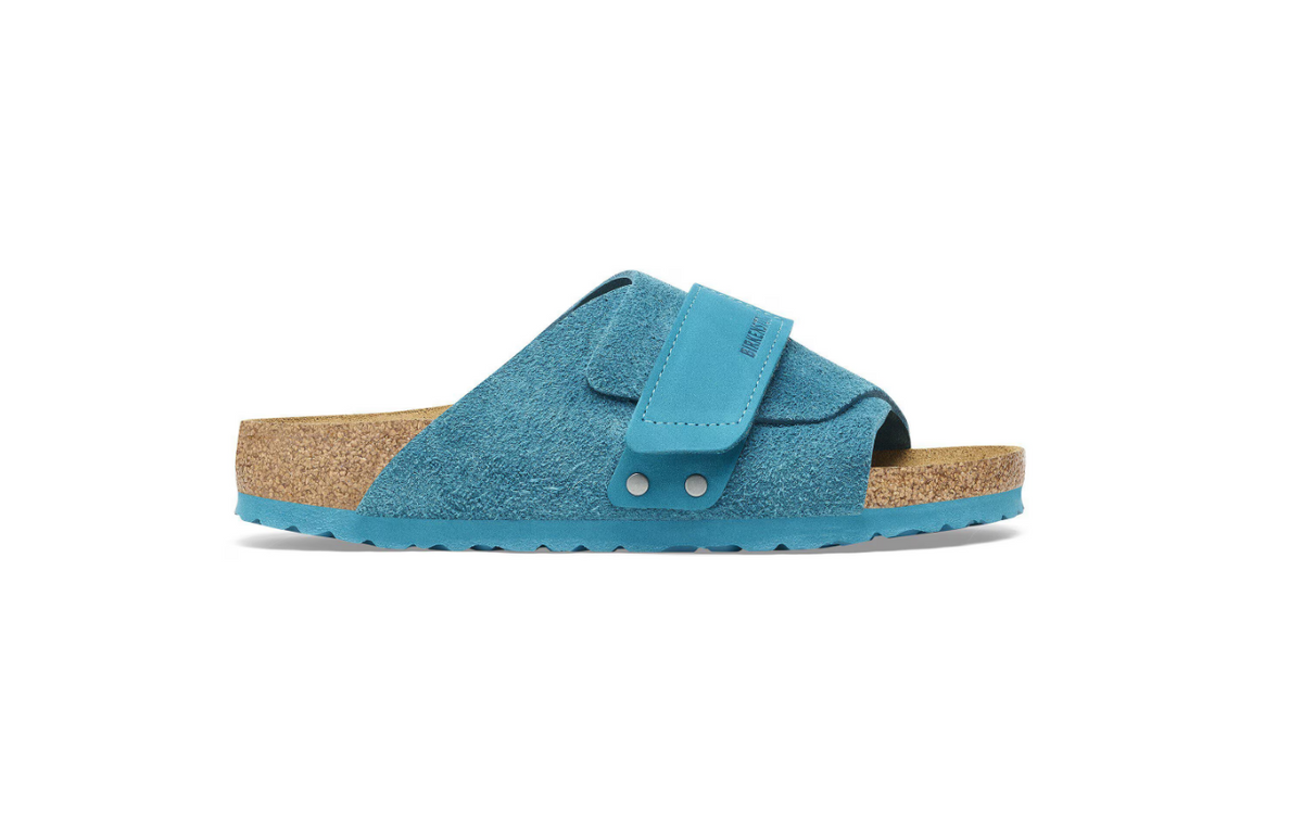 Birkenstock Kyoto Suede Leather Deep Turquoise Narrow