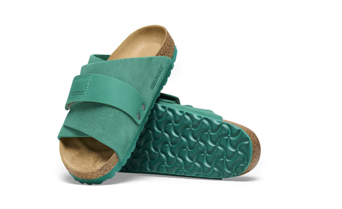 Birkenstock Kyoto Nubuck Leather/Suede Digital - Green, Narrow
