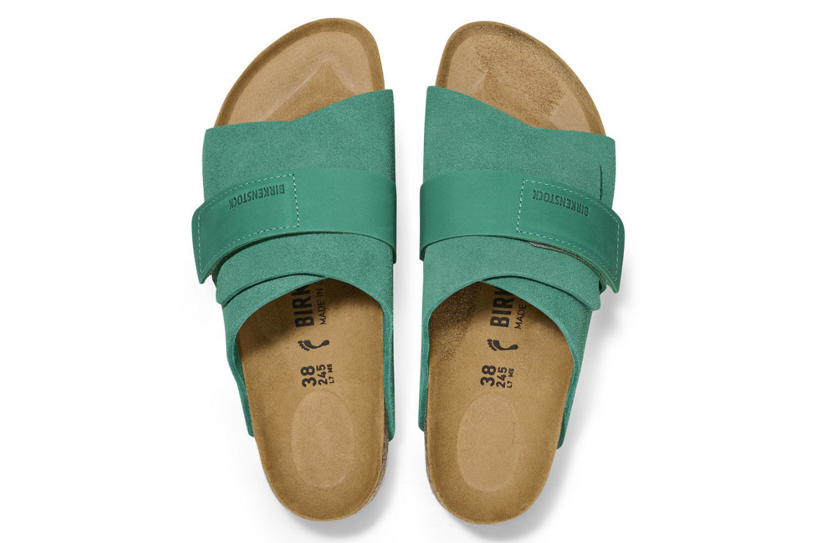 Birkenstock Kyoto Nubuck Leather/Suede Digital - Green, Narrow