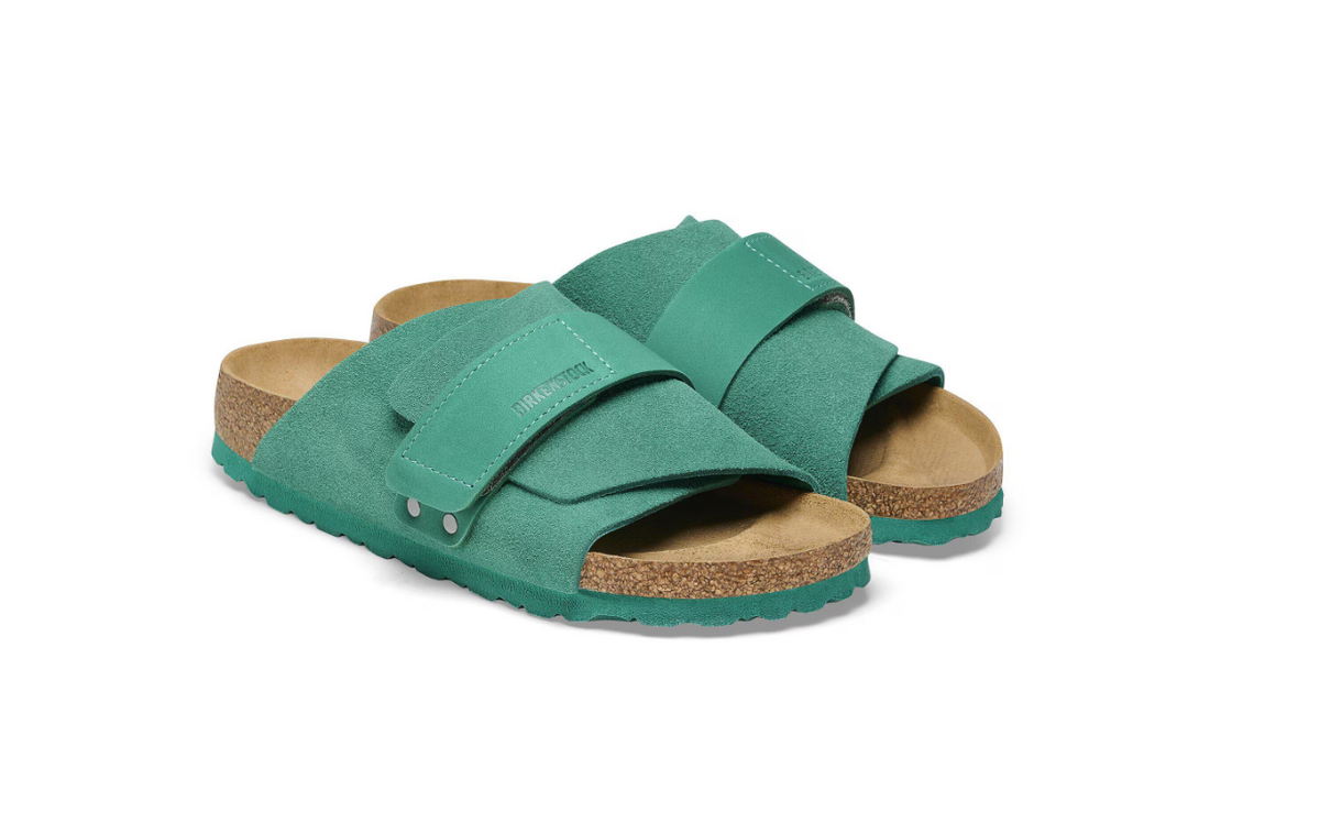 Birkenstock Kyoto Nubuck Leather/Suede Digital - Green, Narrow